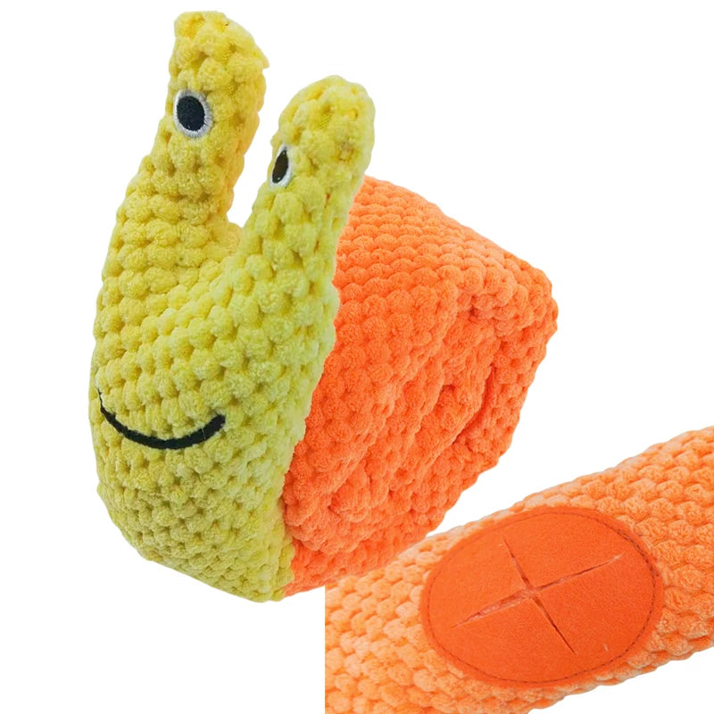 Interactive Snail Dog Puzzle Feeder Toy