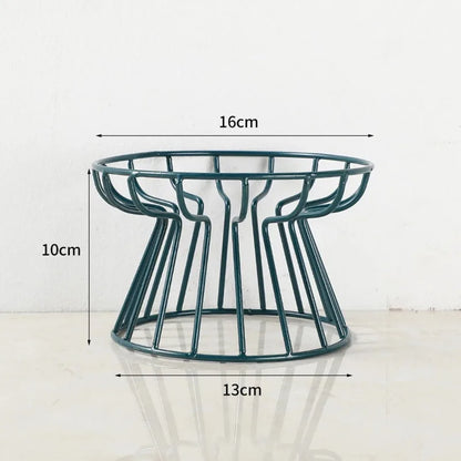 Elevated Ceramic Cat Food Bowl with Metal Stand