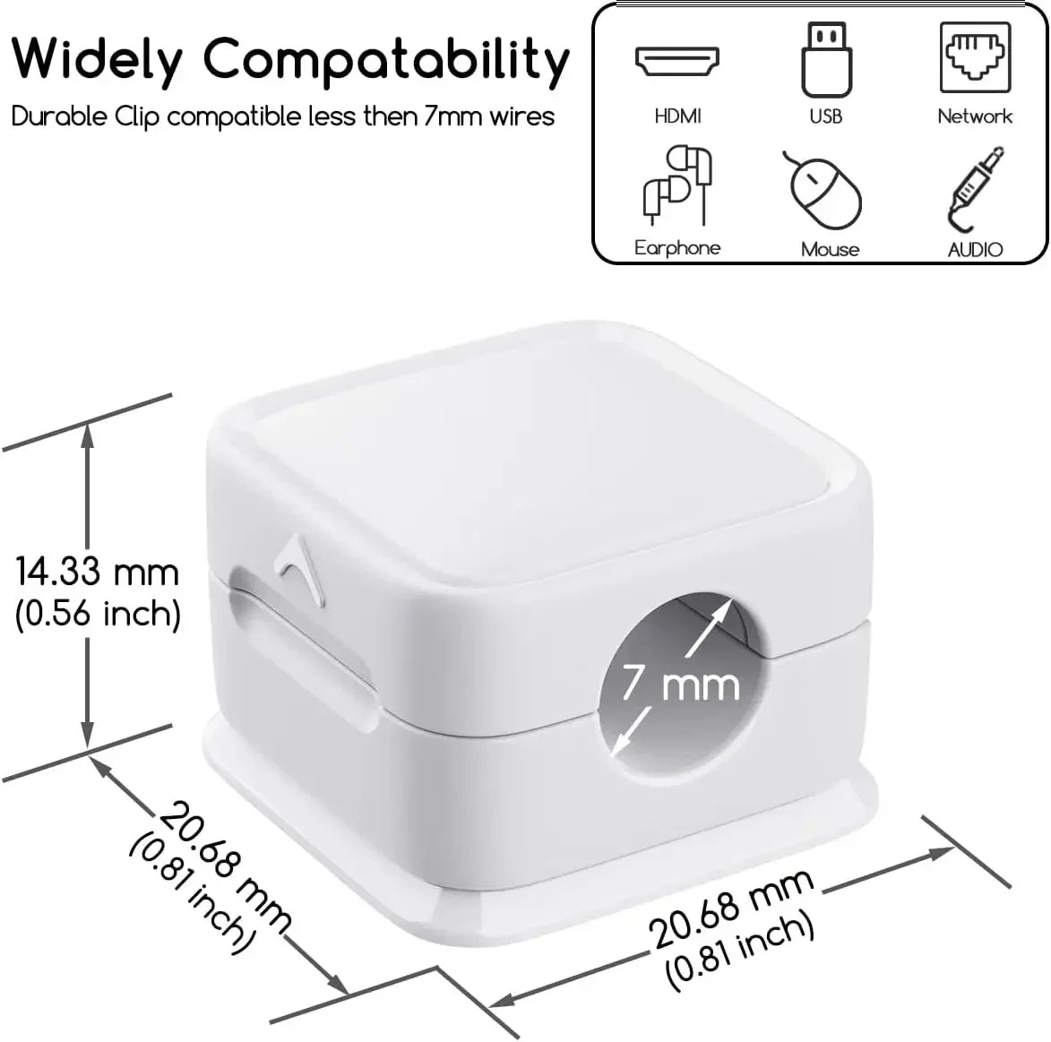 Magnetic Cable Clips & Cord Organiser Set