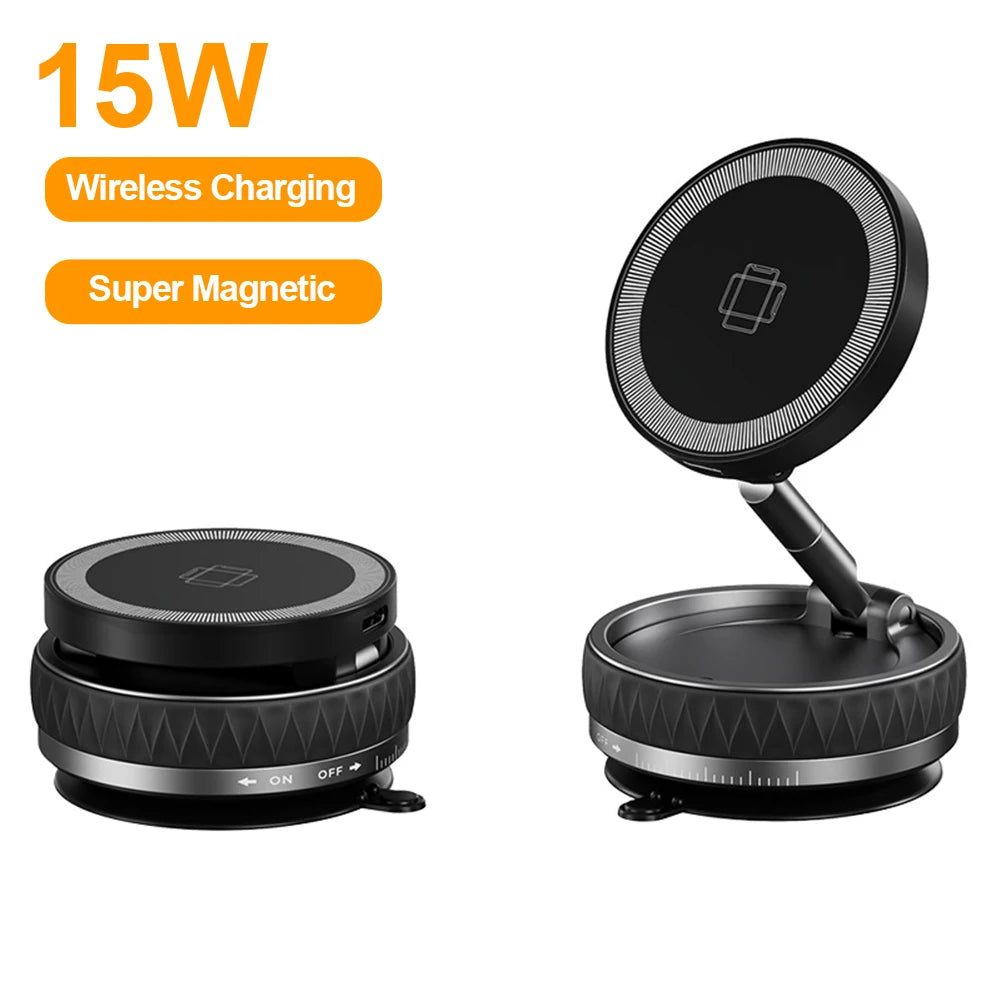 15W Wireless Car Charger Phone Holder with RGB Light