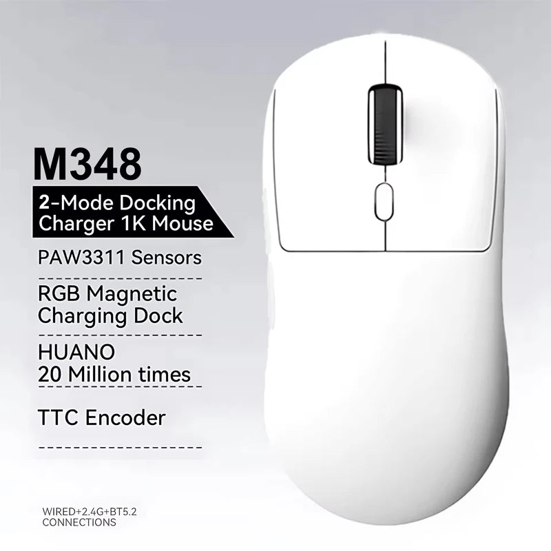 M348 Tri-Mode Rechargeable Wireless Mouse