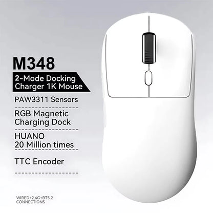 M348 Tri-Mode Rechargeable Wireless Mouse
