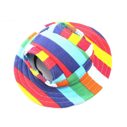 Summer Sunscreen Dog Baseball Cap with Ear Holes