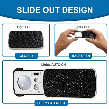 LED UV Jewelry Magnifier Loupe