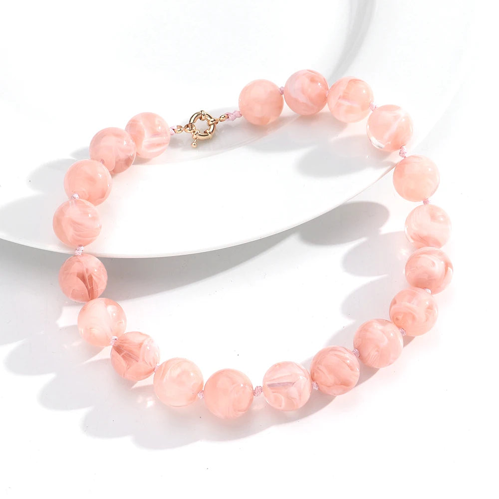Fishsheep Multicolor Beaded Choker Necklace