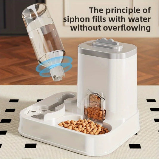 2-in-1 Automatic Pet Feeder & Water Dispenser