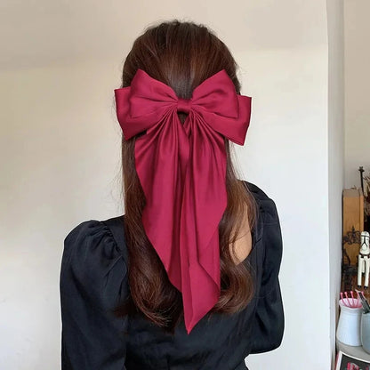 Korean Satin Bowknot Hair Clip