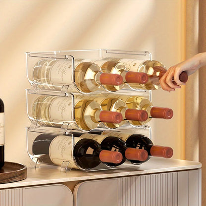 Stackable Transparent Bottle & Mug Storage Rack