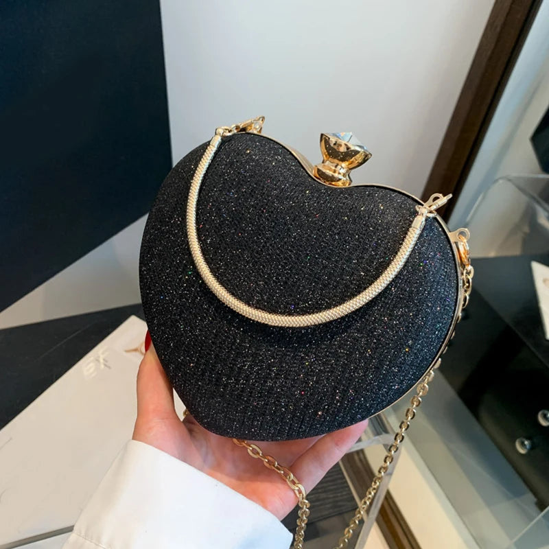 Heart Shape Evening Crossbody Bag