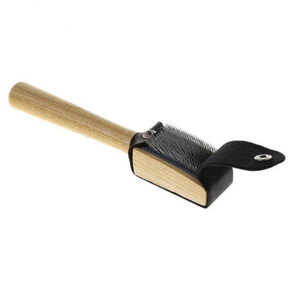 Wood-Handle Suede Sole Shoe Cleaning Wire Brush