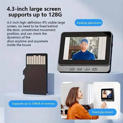 Smart Wireless Video Doorbell with 4.3” Indoor Display & Night Vision