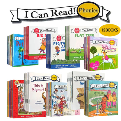 12 Books Set I Can Read English Picture Books