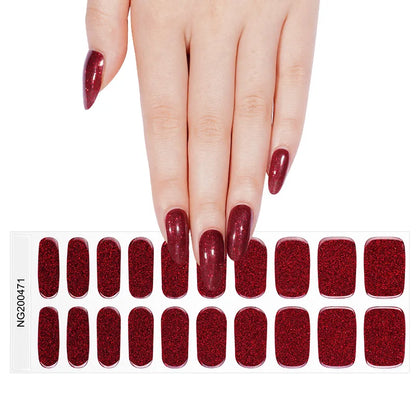 Semi-Cured Snowflake Gel Nail Stickers
