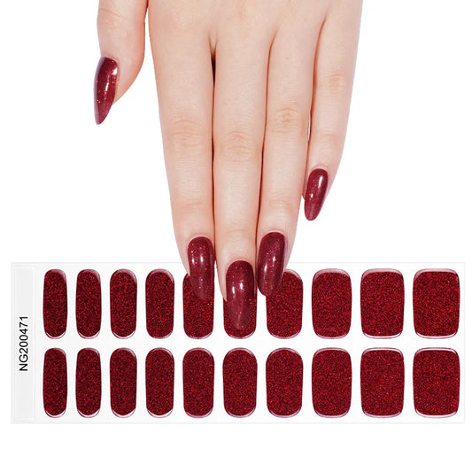 Semi-Cured Snowflake Gel Nail Stickers