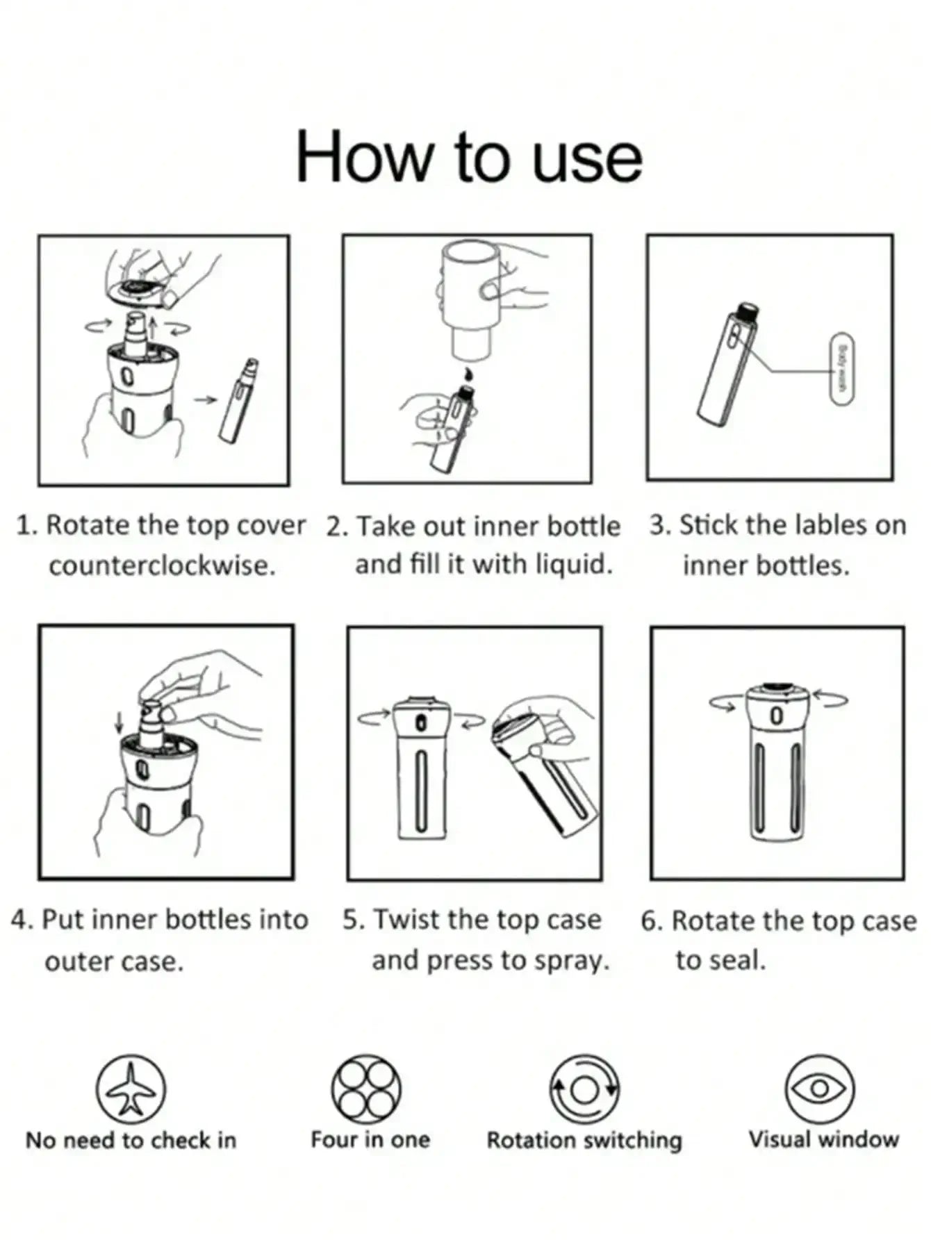Refillable Travel Toiletry Dispenser