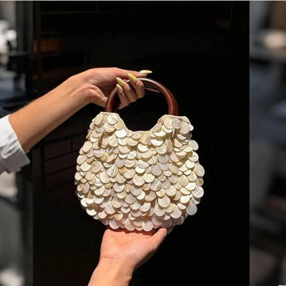 Handmade Seashell Beaded Bag
