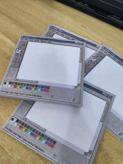 50-Page Retro Computer Pattern Notepad