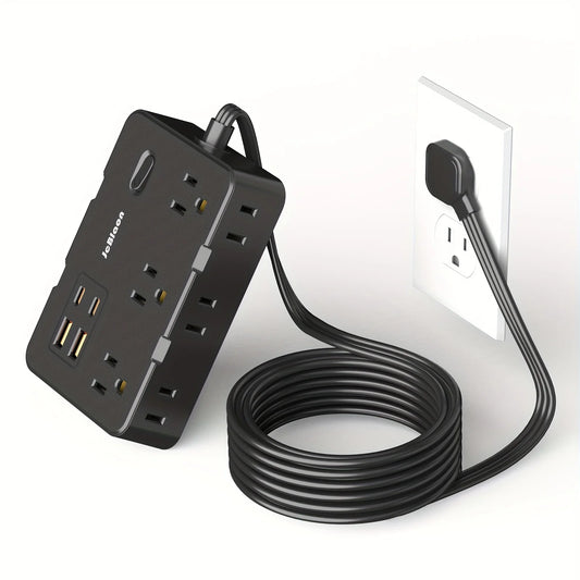 Flat Power Strip with USB Ports