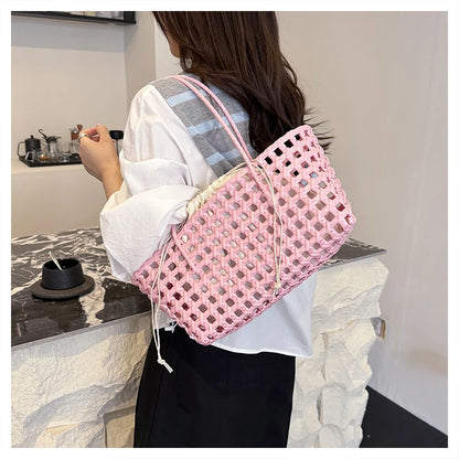 Handwoven Straw Tote Shoulder Bag