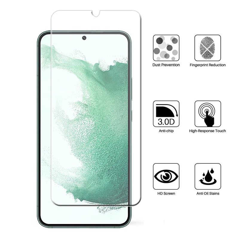 3Pcs Tempered Glass For Samsung Galaxy S23 S22 S21 Plus S20 FE S22+ S21+ 5G