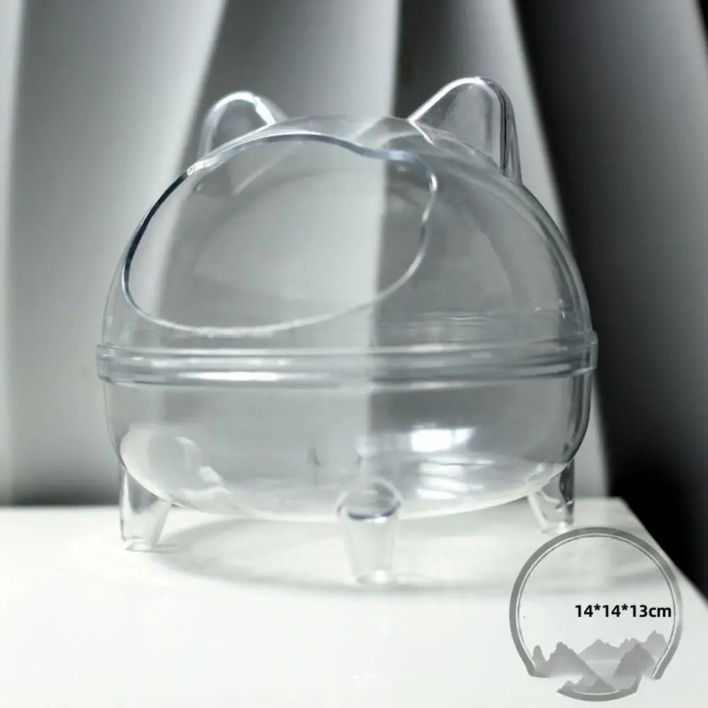 Transparent Hamster Sand Bath House