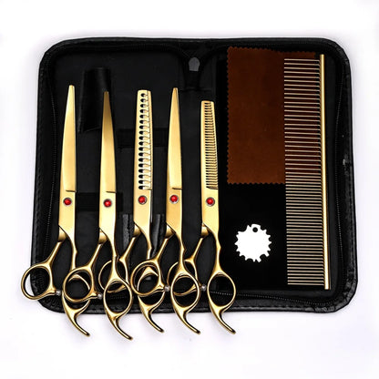 Professional 7 Inch Pet Grooming Scissors Kit