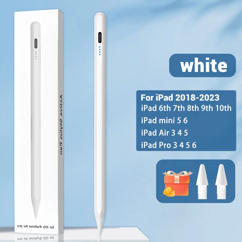 Rechargeable iPad Stylus with Palm Rejection & Magnetic Attachment