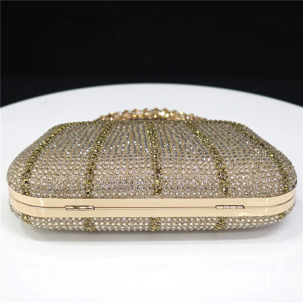Luxury Rhinestone Evening Clutch Bag
