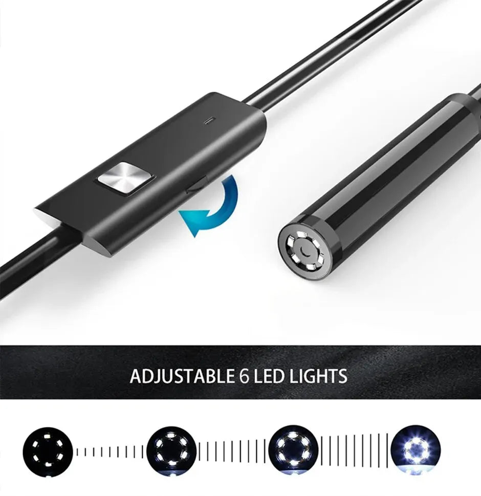 Flexible Waterproof Inspection Camera for Android Phones & Windows PCs