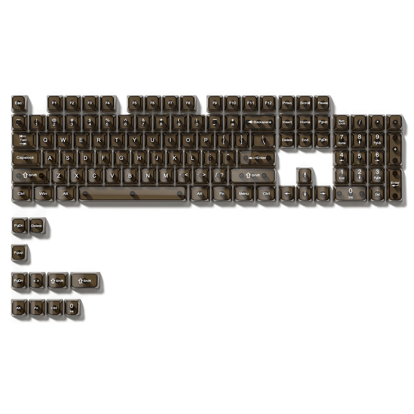Creamy White Transparent RGB Keycap Set
