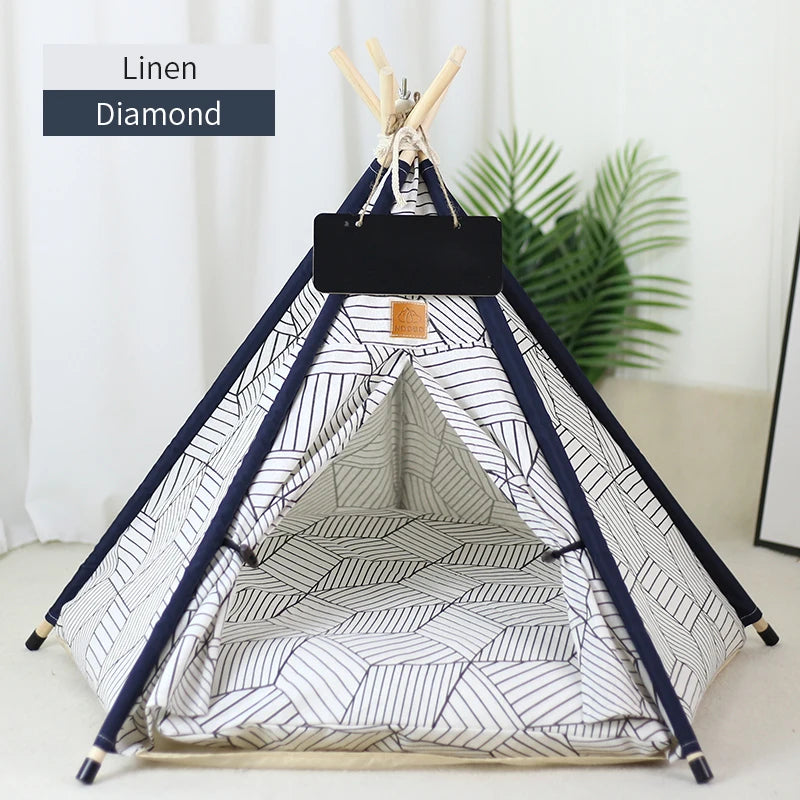 Pet Teepee Tent House with Cushion