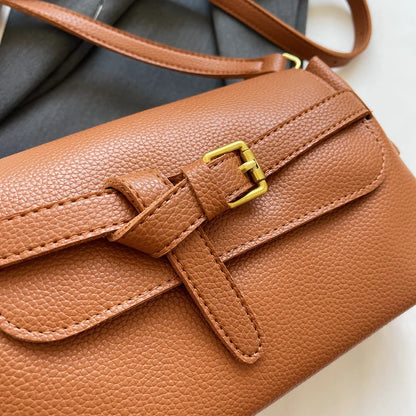 Women’s Lychee-Texture Crossbody Bag