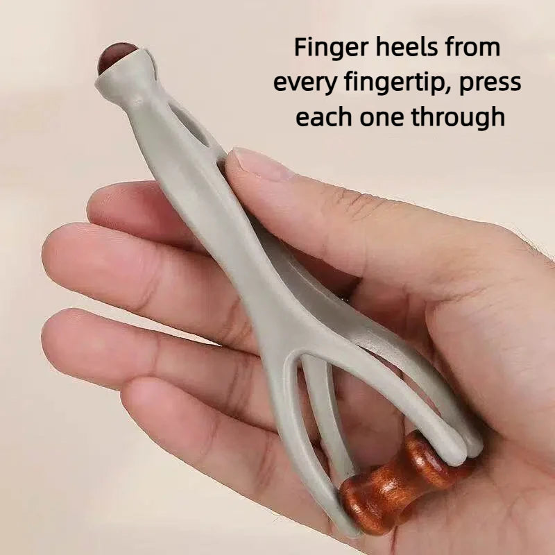 Solid Wood Finger Massager Roller