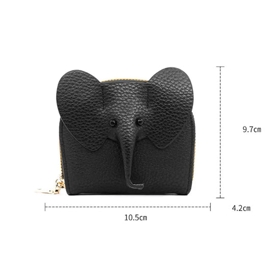 Cute Elephant Women’s Zip Card Wallet