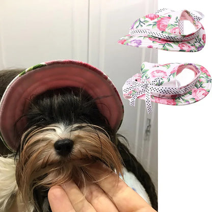 Summer Sunscreen Dog Baseball Cap with Ear Holes