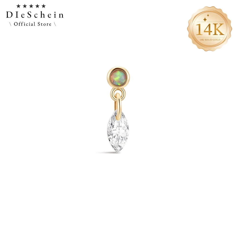 14K Solid Gold Cartilage Stud Earrings