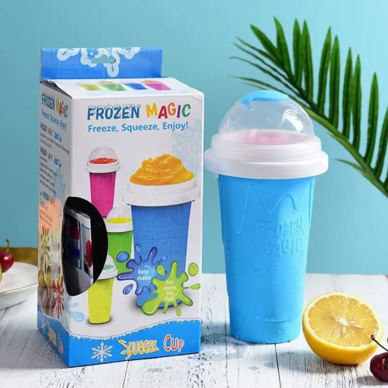 DIY Magic Slushie Maker Cup with Lid & Straw