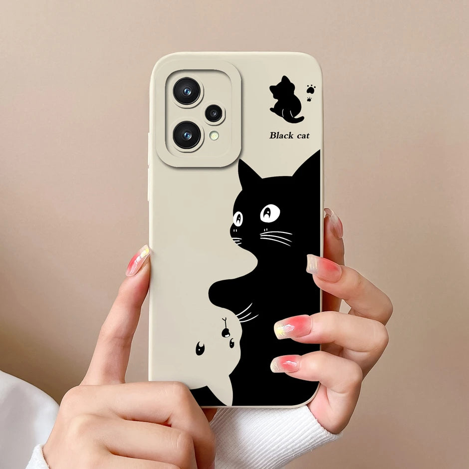 Mobile Phone Case – Creative Characters Silicone Soft TPU Back Cover For Realme