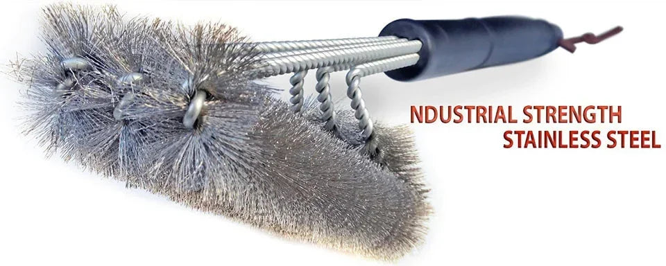 360° Stainless Steel BBQ Grill Cleaning Brush with Long Handle