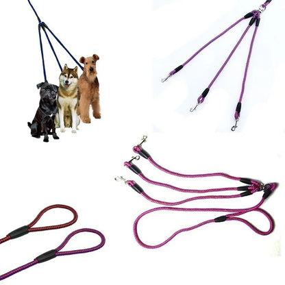 Adjustable 3-Way No-Tangle Dog Leash