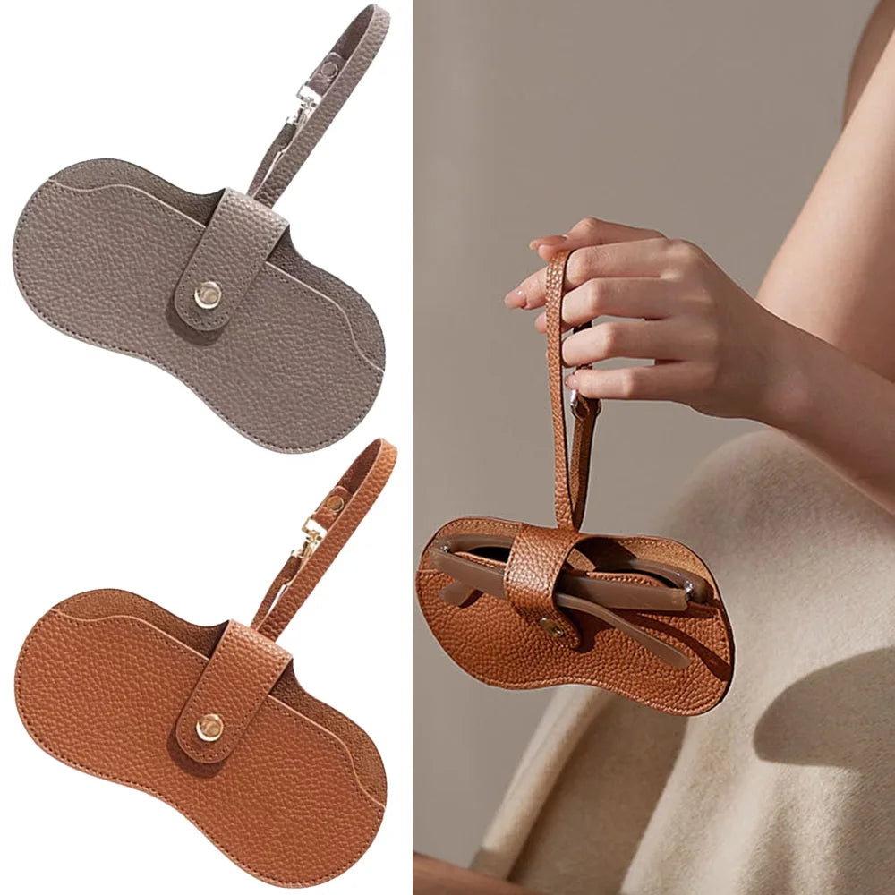 Magnetic Leather Glasses Case