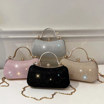 Crystal Studded Barrel Evening Bag