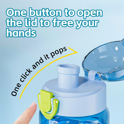 18.6oz Cartoon Water Bottle with Rope