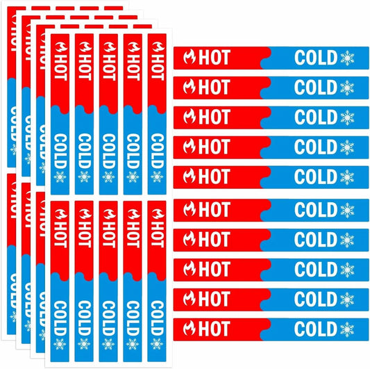 3D Hot & Cold Water Faucet Indicator Stickers