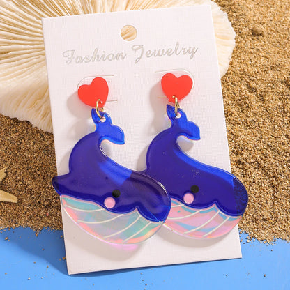 Creative Acrylic Fish Octopus Earrings