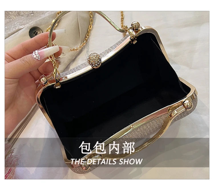 Crystal Studded Barrel Evening Bag