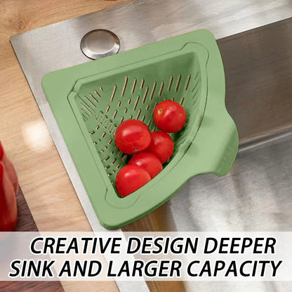Magnetic Silicone Sink Corner Strainer Basket
