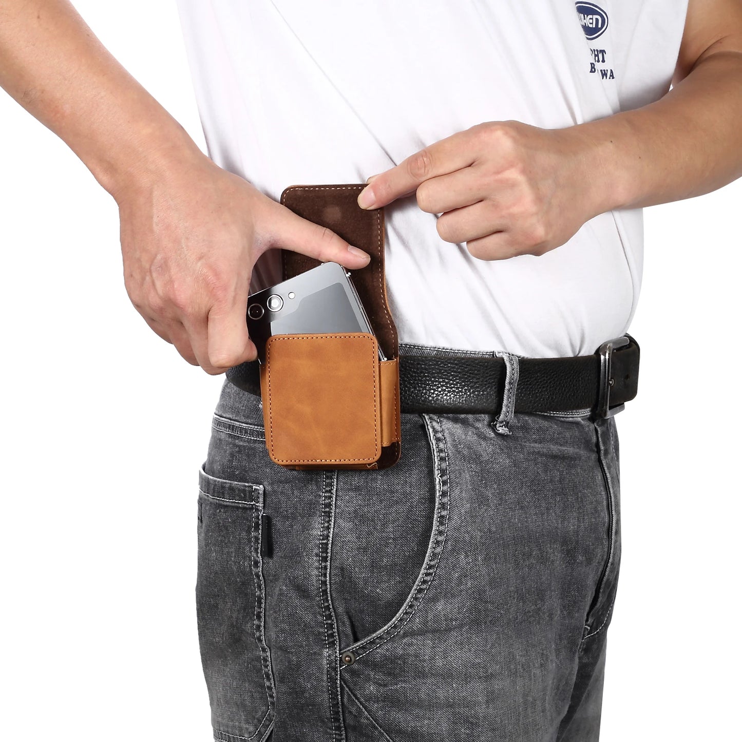 Leather Belt Clip Holster Case for Foldable Phones