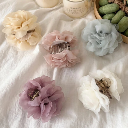 Chiffon Flower Hair Claw Clip