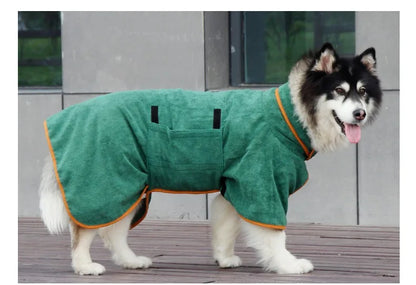 Quick-Dry Absorbent Dog Bathrobe